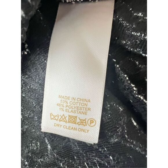 Kate Spade Black & White Leopard Print Textured Sleeveless Dress Size XL - Picture 6 of 11